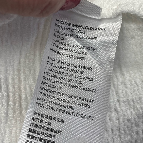 𝅺maeve Anthropology Short Sleeve White Textured Boatneck Doleman Tee, XS - Picture 4 of 7